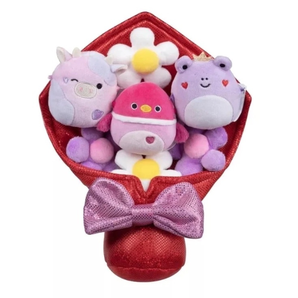 Squishmallows Micromallows 12” Valentines Day Bouquet Red Pink Purple 2025